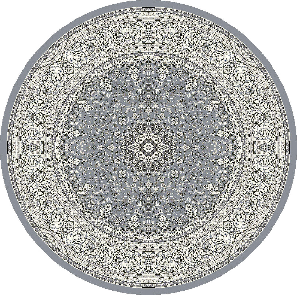 Ancient Garden 57119 Steel Blue Cream Rug