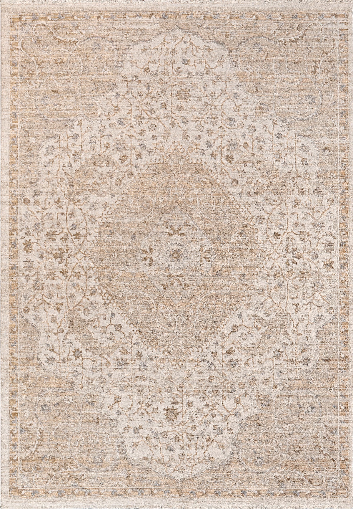 Irving 15558 Beige Cream Rust Rug