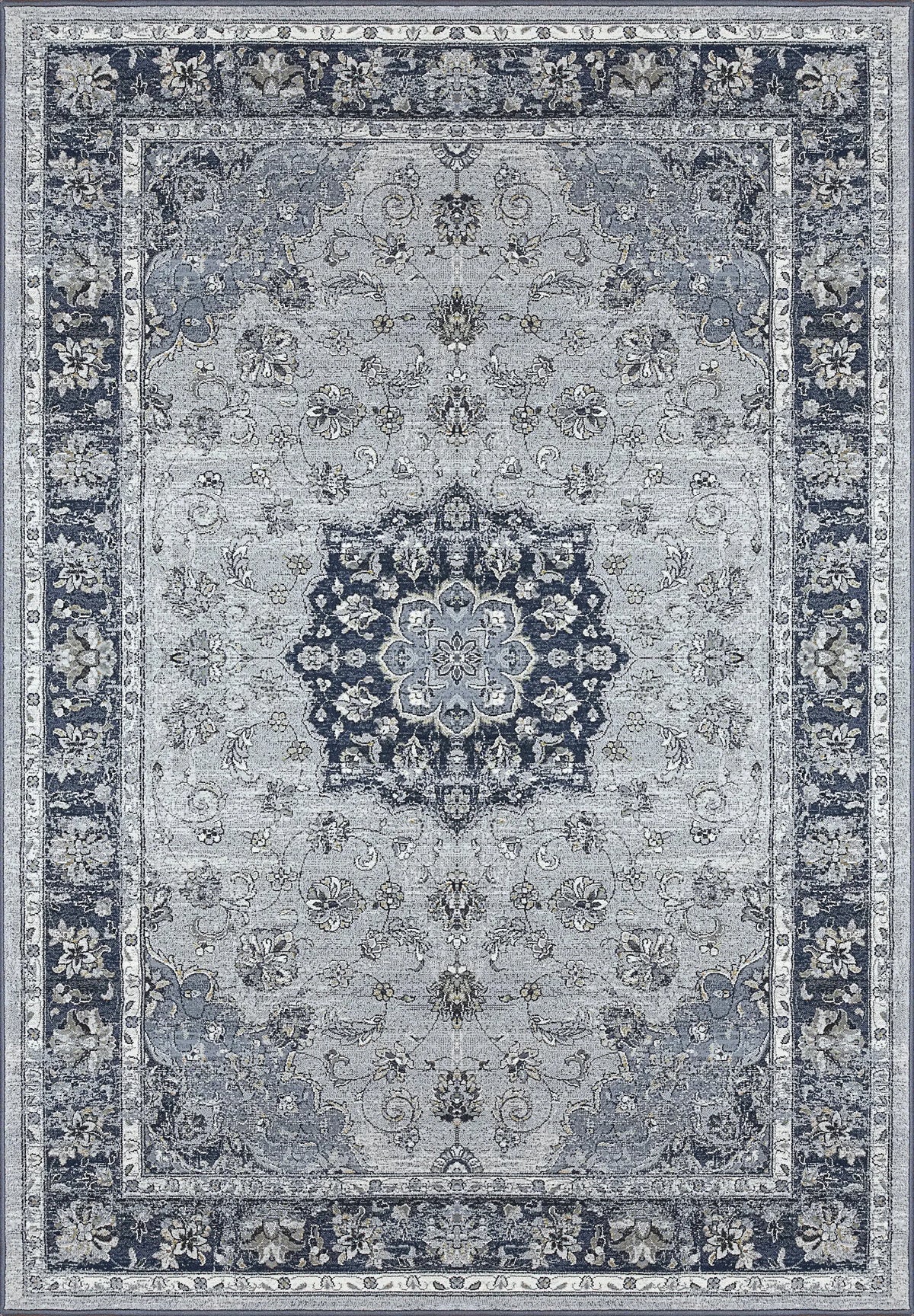 Ancient Garden 57559-9686 Silver/Blue Rug