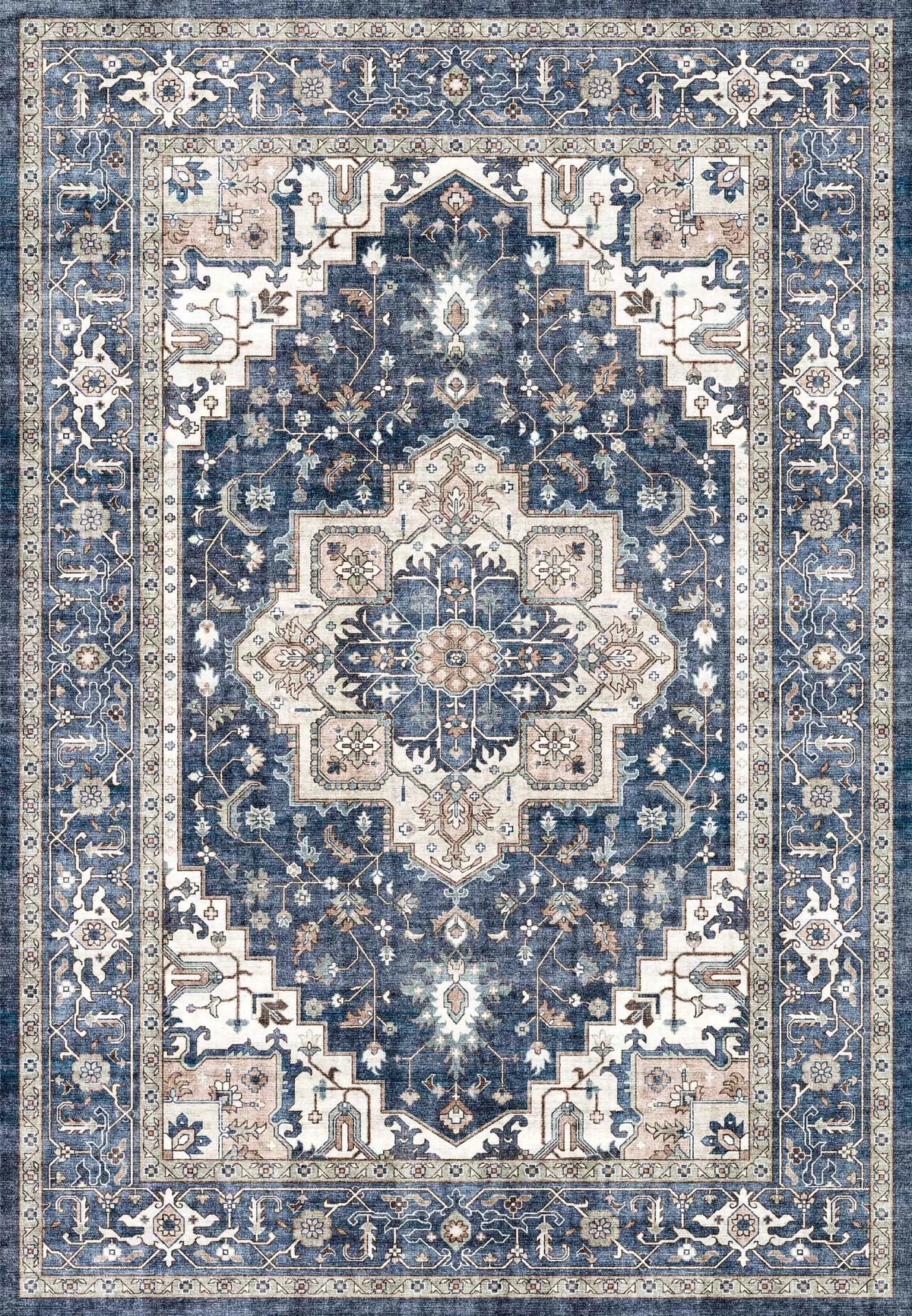Elise 6302-510 Navy/Ivory Rug