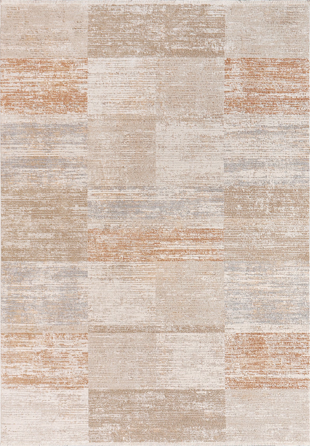 Irving 15551 Cream Beige Rust Rug