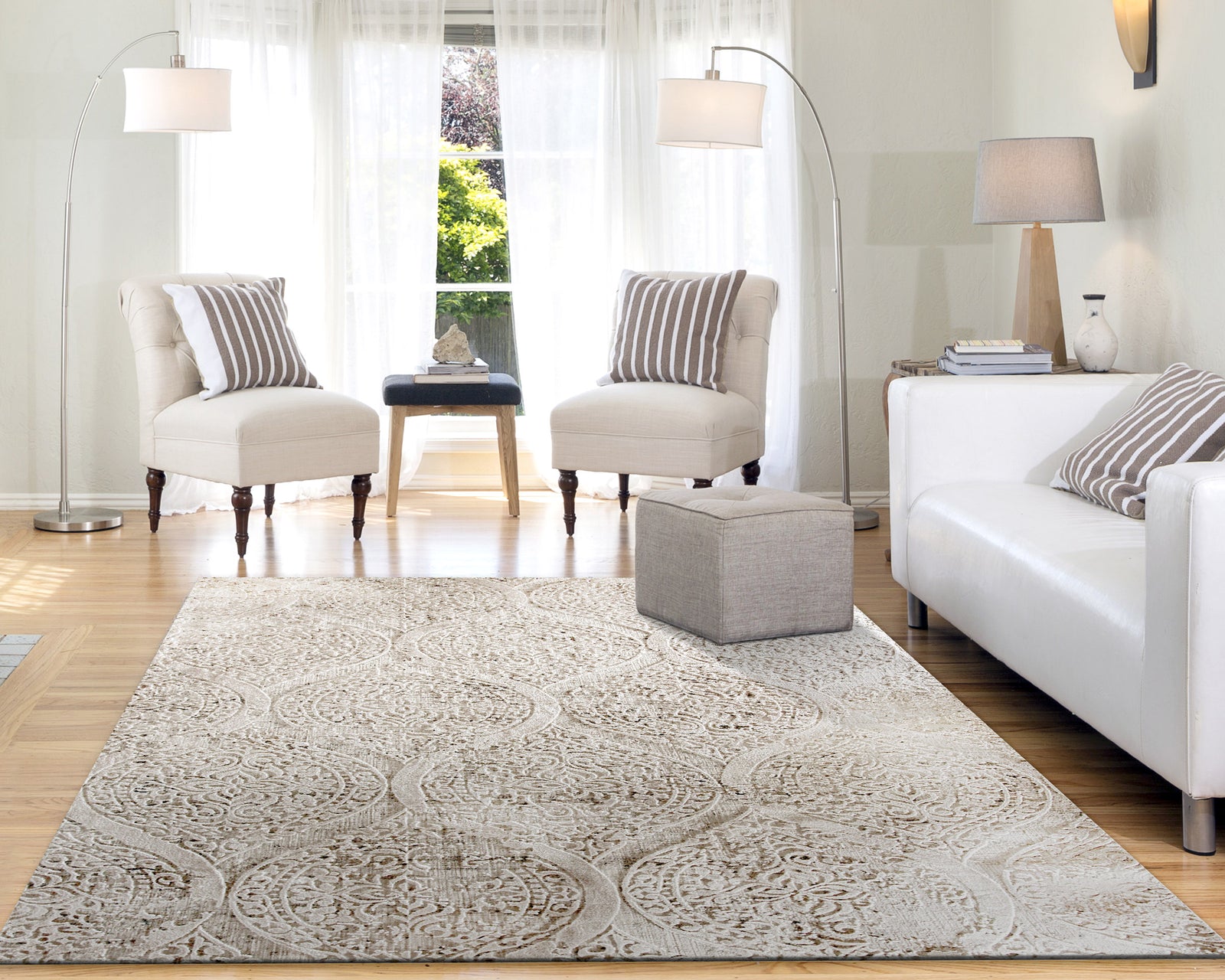 Quartz 26190-100 Ivory Rug