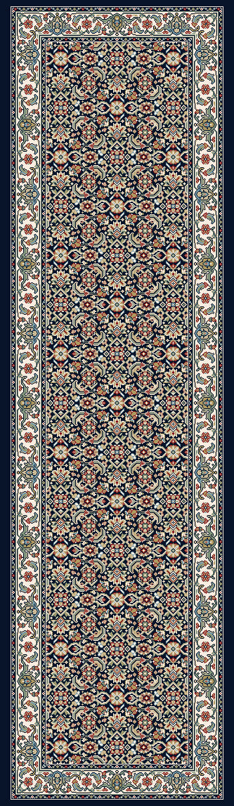 Ancient Garden 57011 Navy Rug