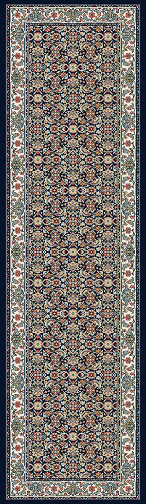 Ancient Garden 57011 Navy Rug