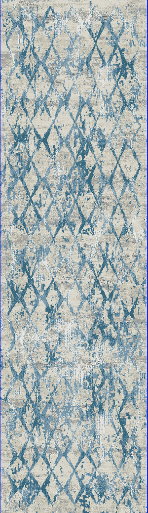 Quartz 27039 Ivory Blue Rug