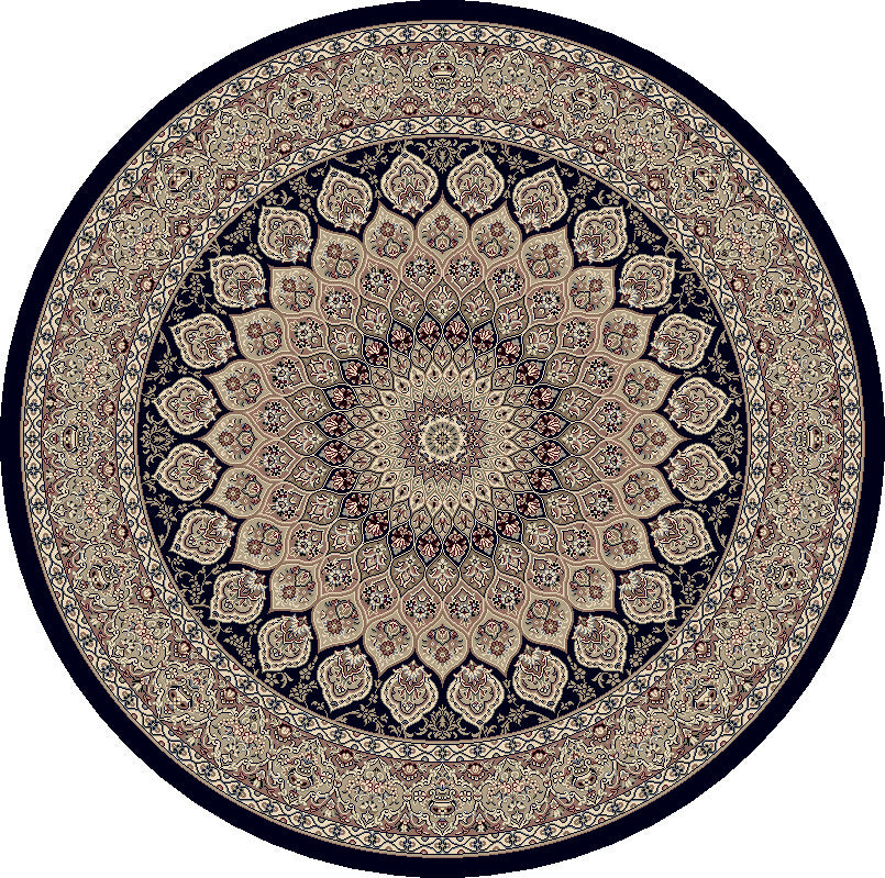 Ancient Garden 57090 Navy Rug