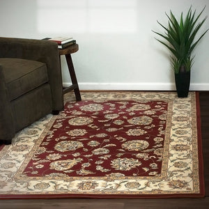 Ancient Garden 57365-1464 Red/Ivory Rug
