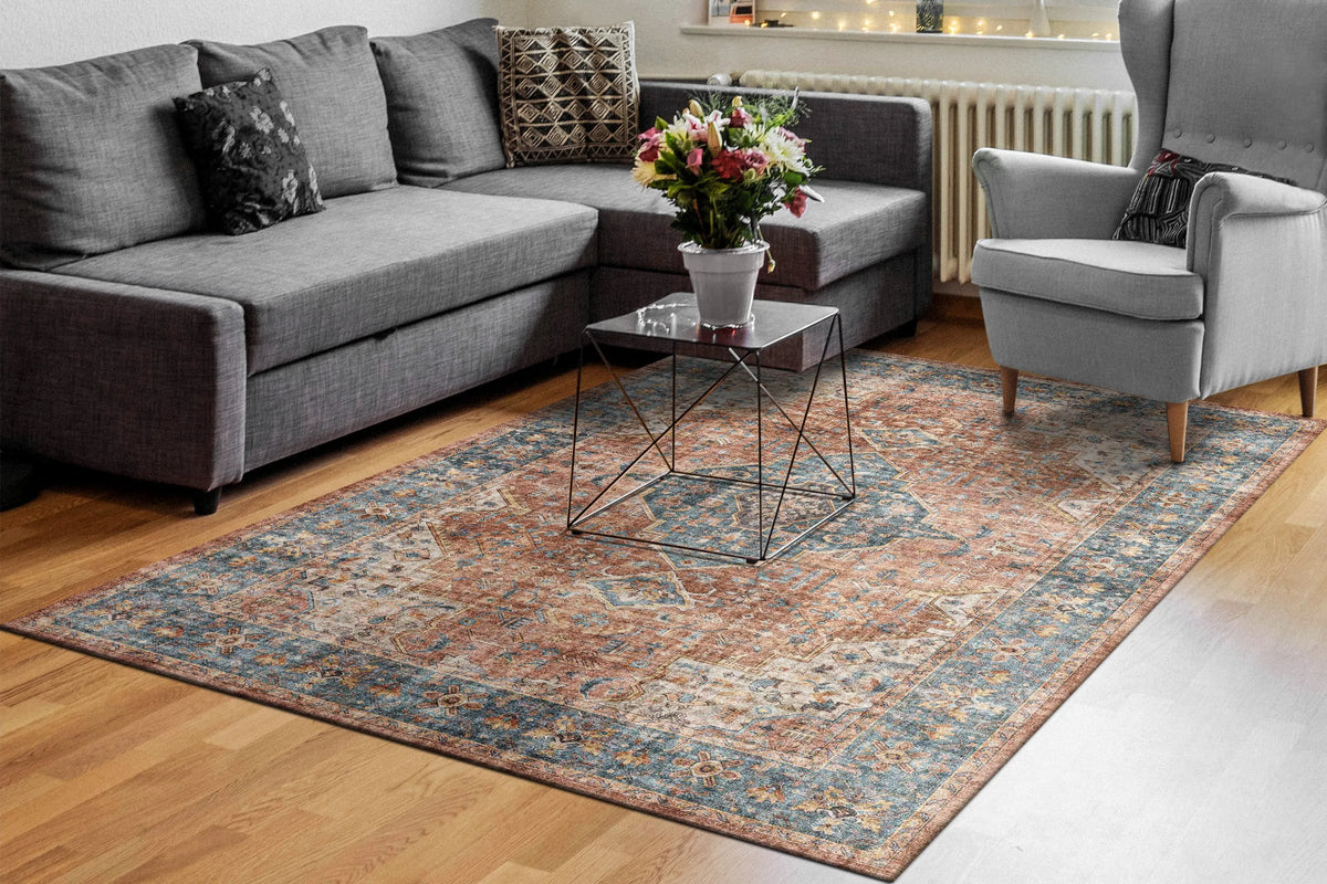 Elise 6305-351 Red/Blue Rug