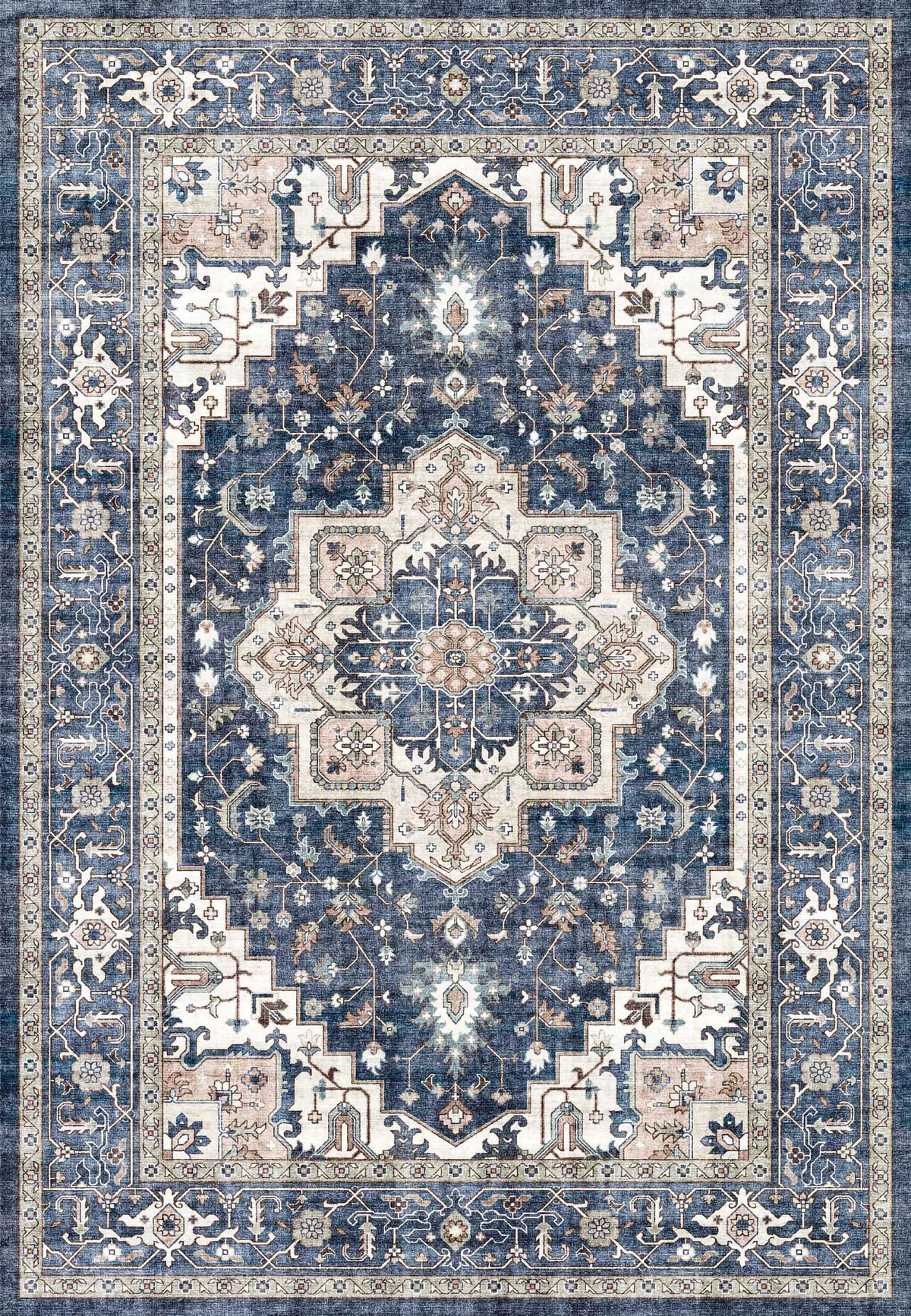 Elise 6302 Navy Ivory Rug
