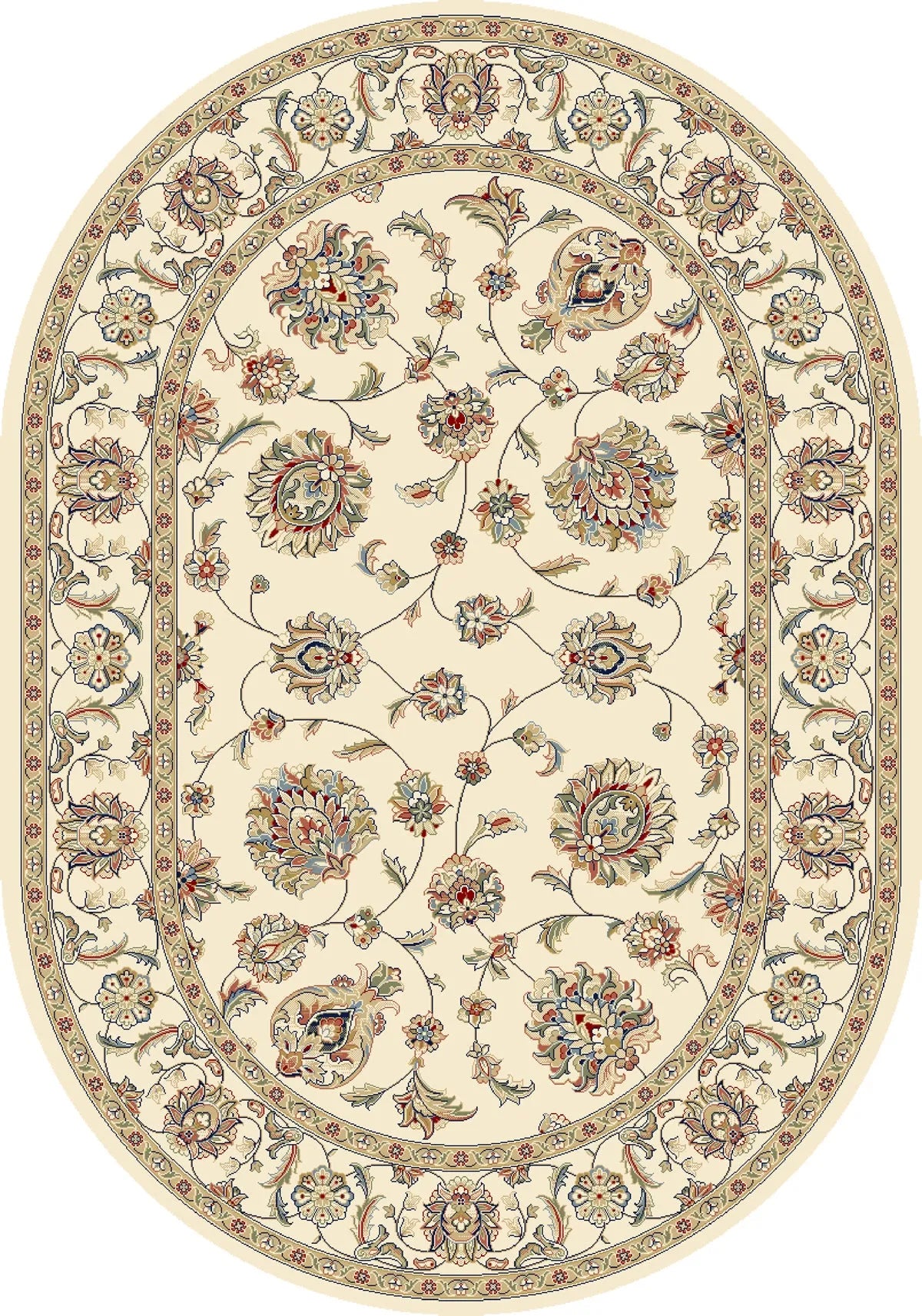 Ancient Garden 57365-6464 Ivory/Ivory Rug