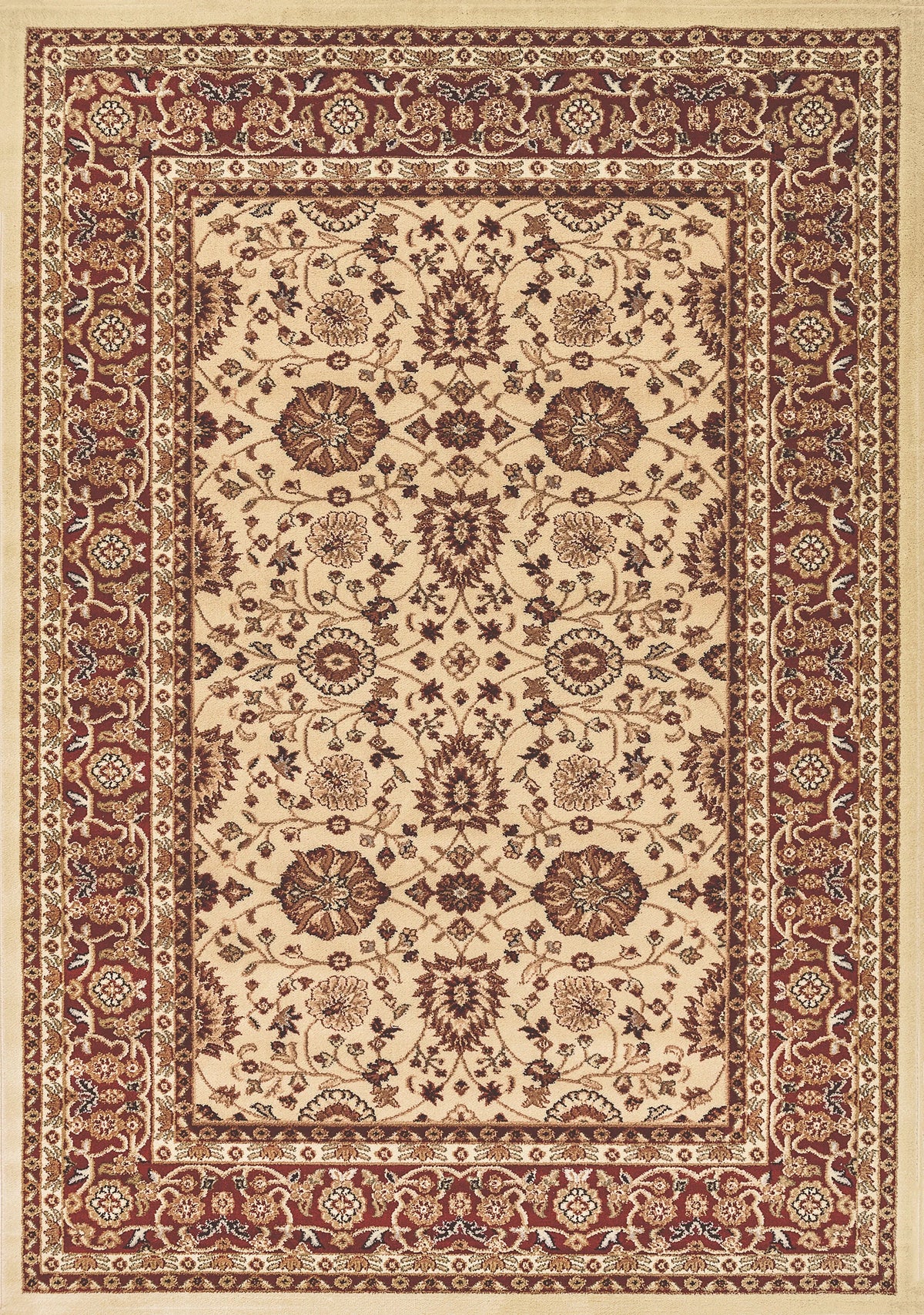 Yazd 2803-130 Cream/Red Rug