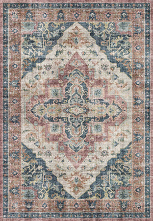 Elise 6306 Wine Navy Tan Rug