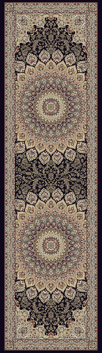 Ancient Garden 57090 Navy Rug
