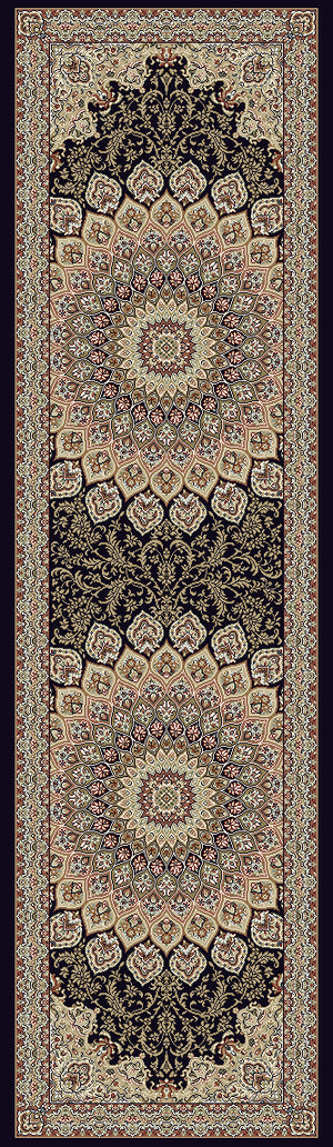Ancient Garden 57090 Navy Rug