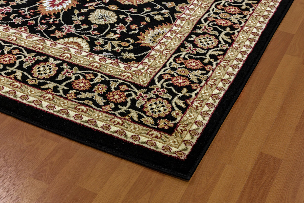 Yazd 2803-090 Black Rug