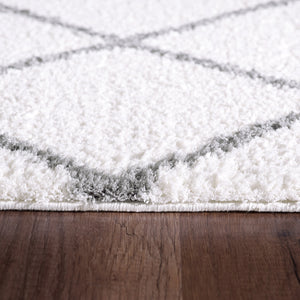 Silky Shag 5920-110 Ivory/Silver Rug
