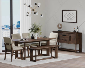 Ronan Dining Bench Rich Brown