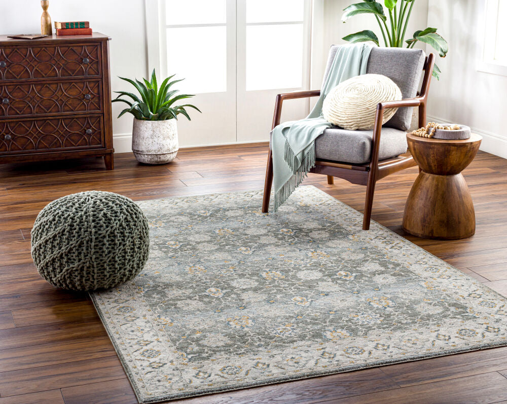 Dresden DRE-2312 Deep Teal / Dusty Sage Rug