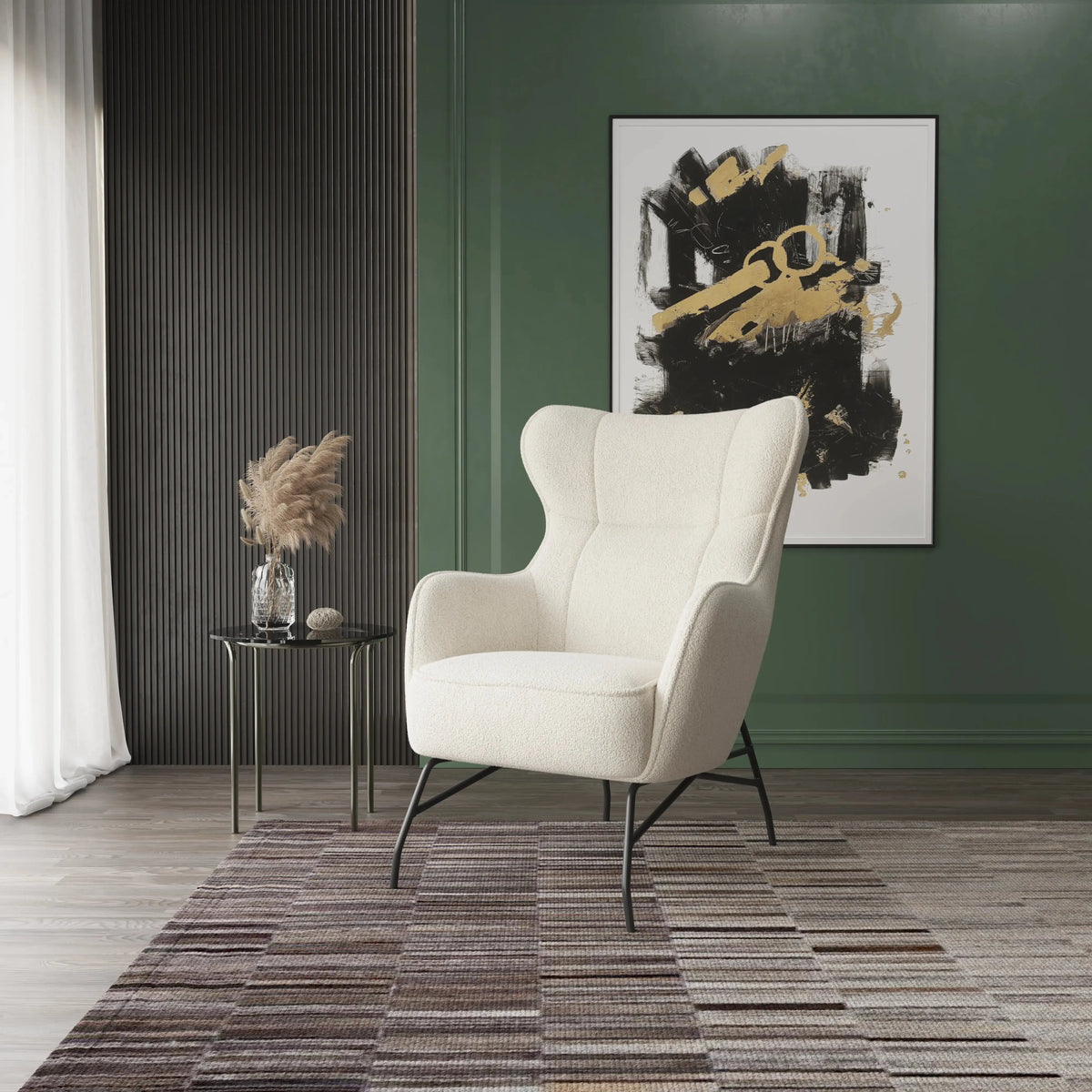 Franky Accent Chair Cream Boucle