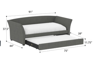 Vienna Trundle Daybed Italian Gray