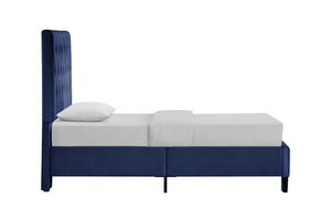 Amelia Upholstered Bed Navy