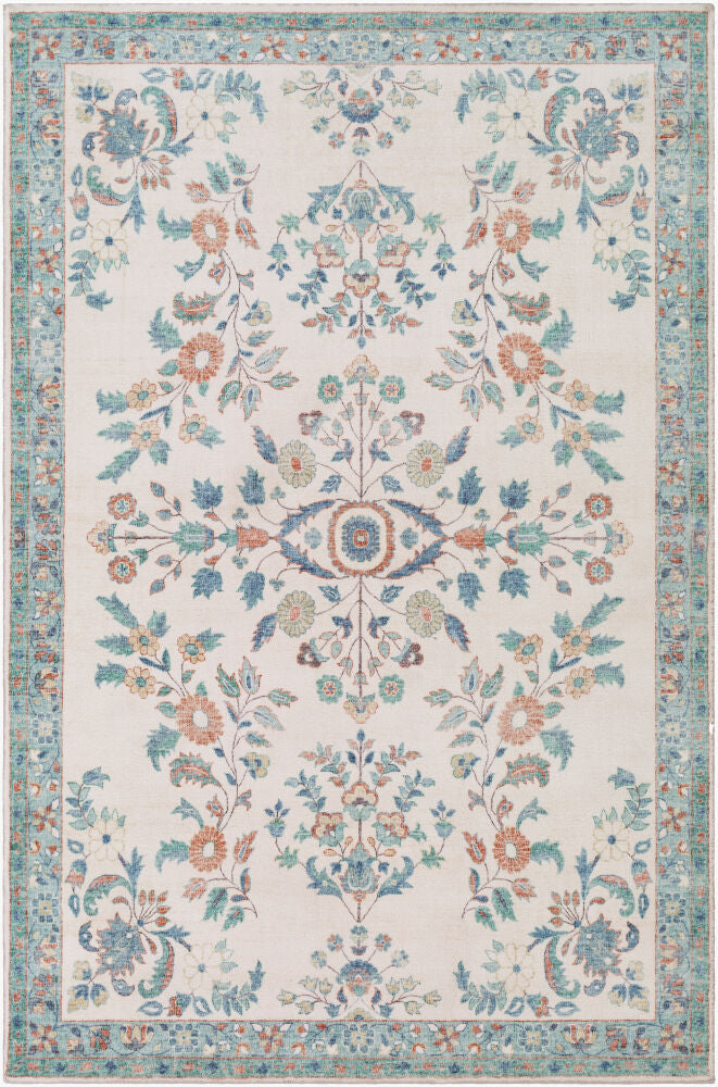 Erin ERN-2307 Blue / Burnt Orange Rug