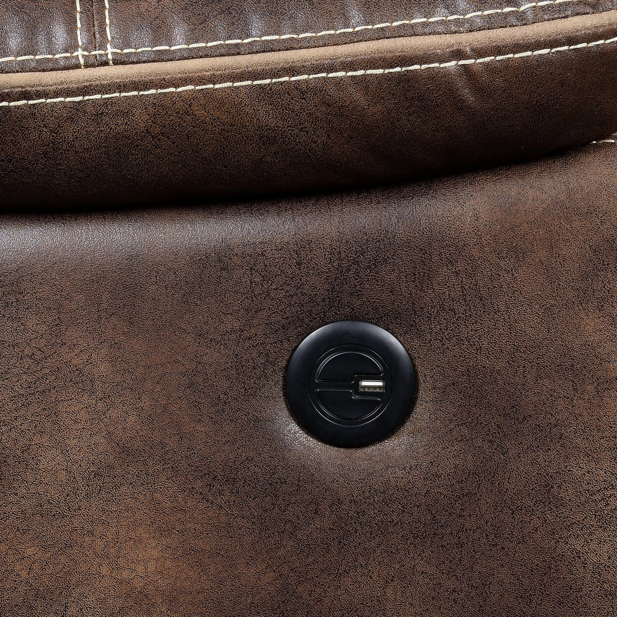 Jessie James Power Reclining Sofa Chocolate Brown