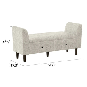 Emily Storage Ottoman Sesame