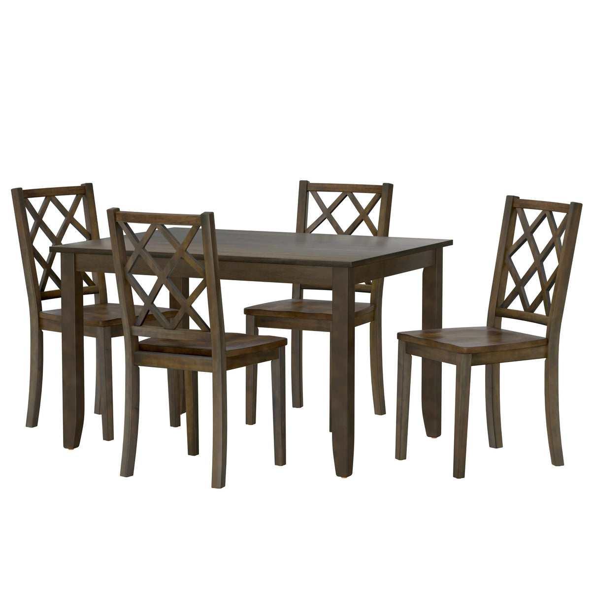 Harbor 5 Piece Dining Table Set Bitters Brown