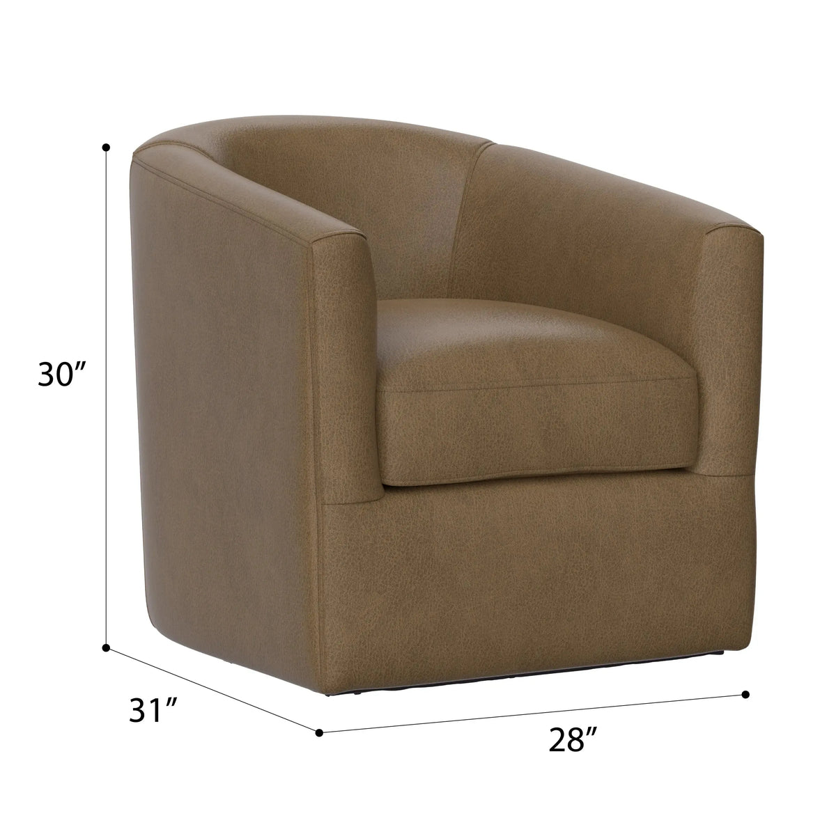 Oliver Swivel Accent Chair Mocha