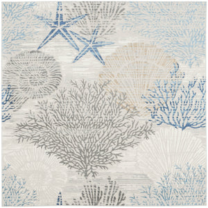 Seaside SDS04 Ivory Grey Blue Rug