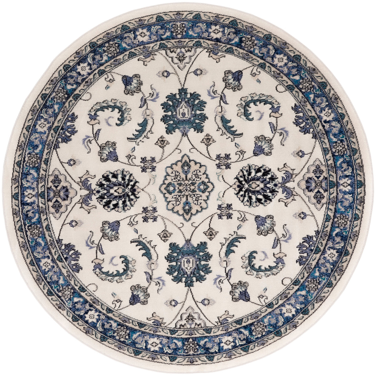 Nourison Essentials NRE05 Ivory Blue Rug