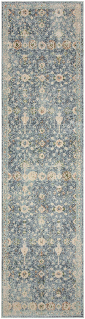 Astra Machine Washable ASW16 Teal Beige Rug