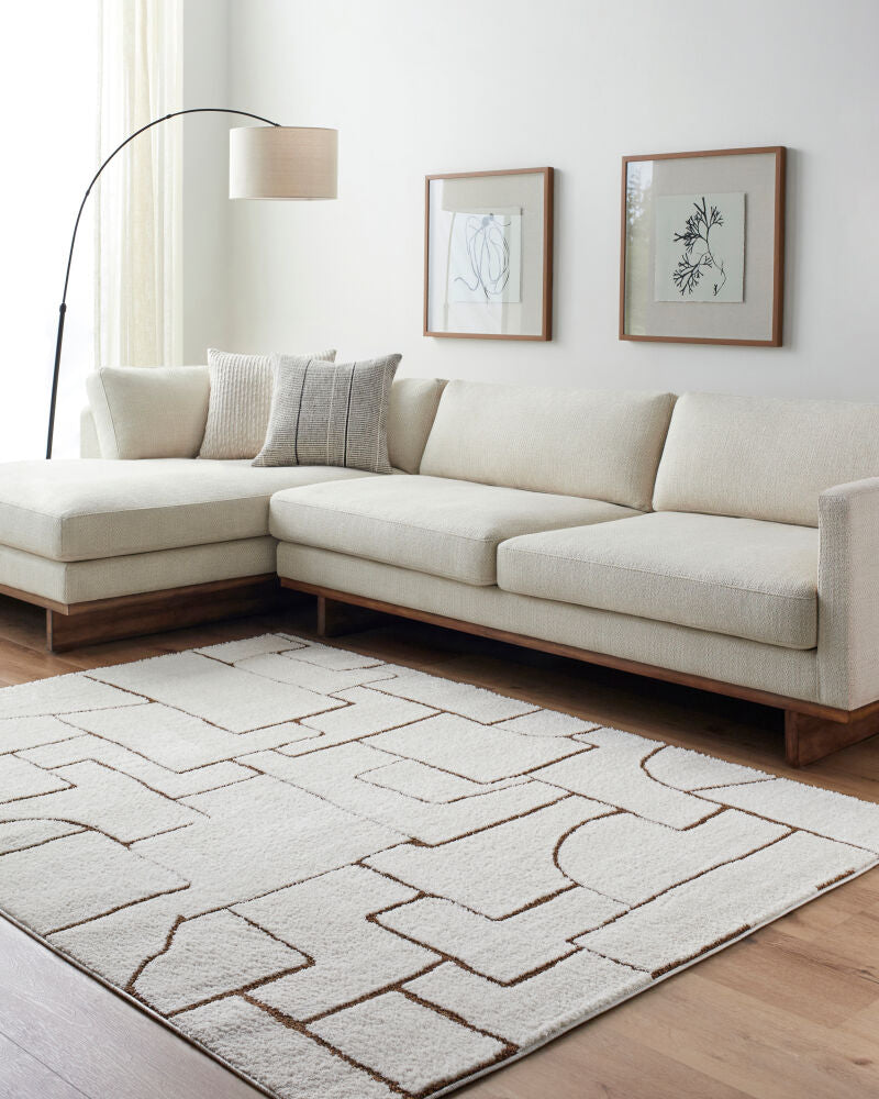 Freud FEU-2330 Brown / Ivory Rug