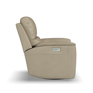 Power Swivel Gliding Recliner with Power Headrest, Lumbar, Heat & Massage