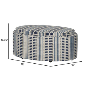 Casey Reversible Tray Top Storage Ottoman Old Town Stripe