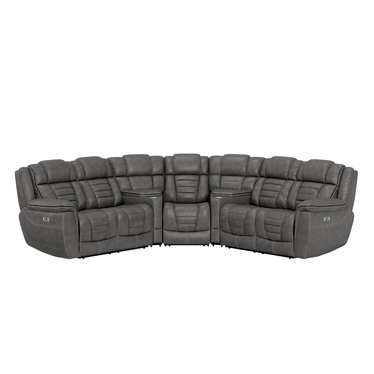 Rosenberg Power Reclining Sectional Gray Shadow