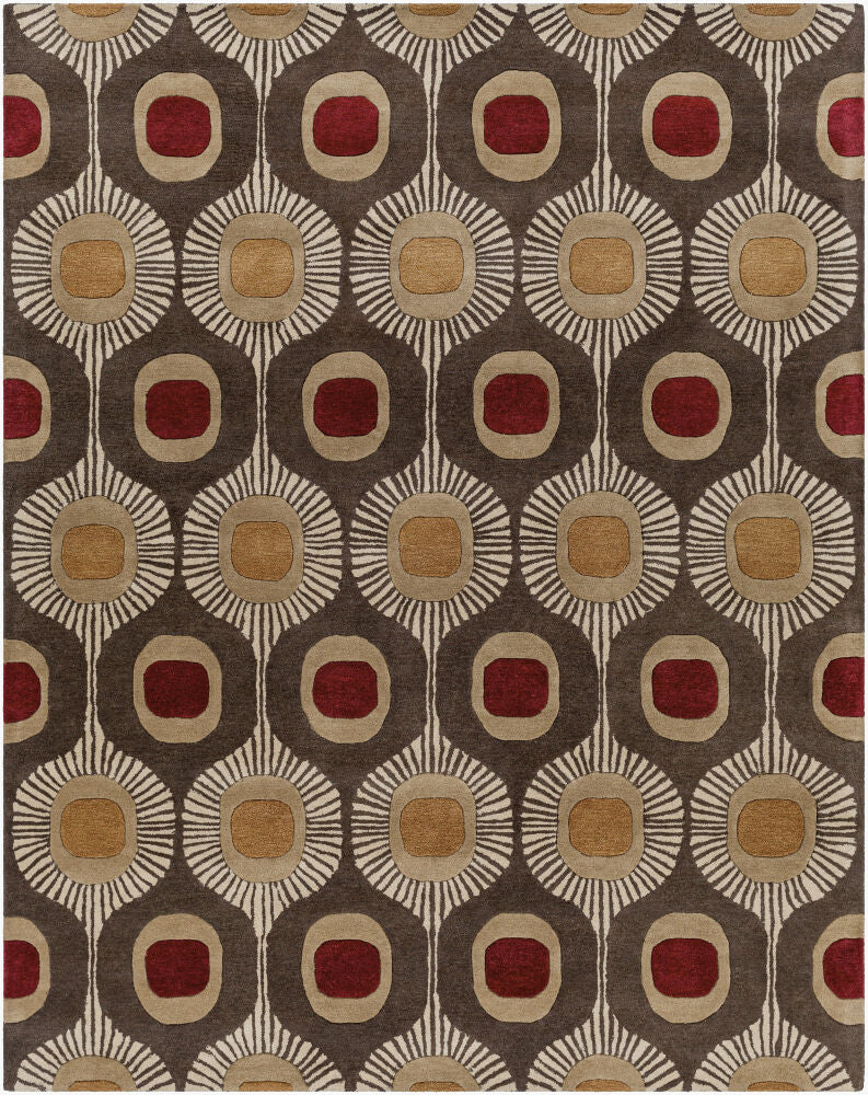Forum FM-7170 Brown / Burgandy Rug