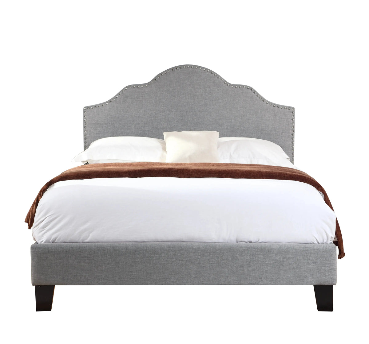 Madison Upholstered Bed Light Gray