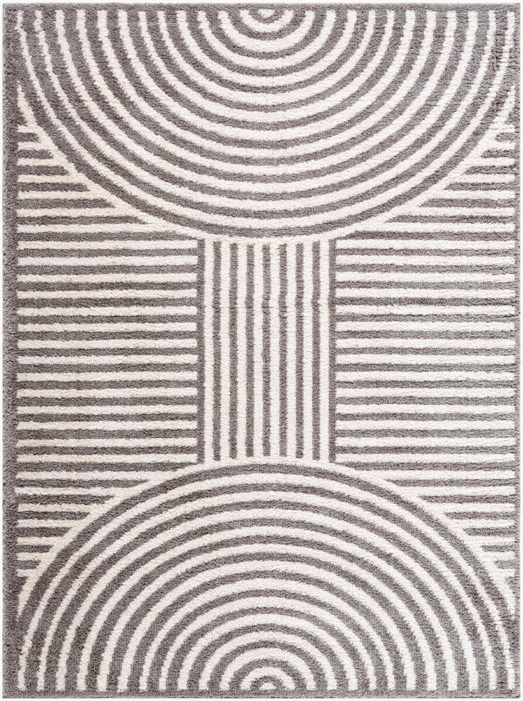 Fossay Shag FSG-2334 Charcoal / Light Beige Rug