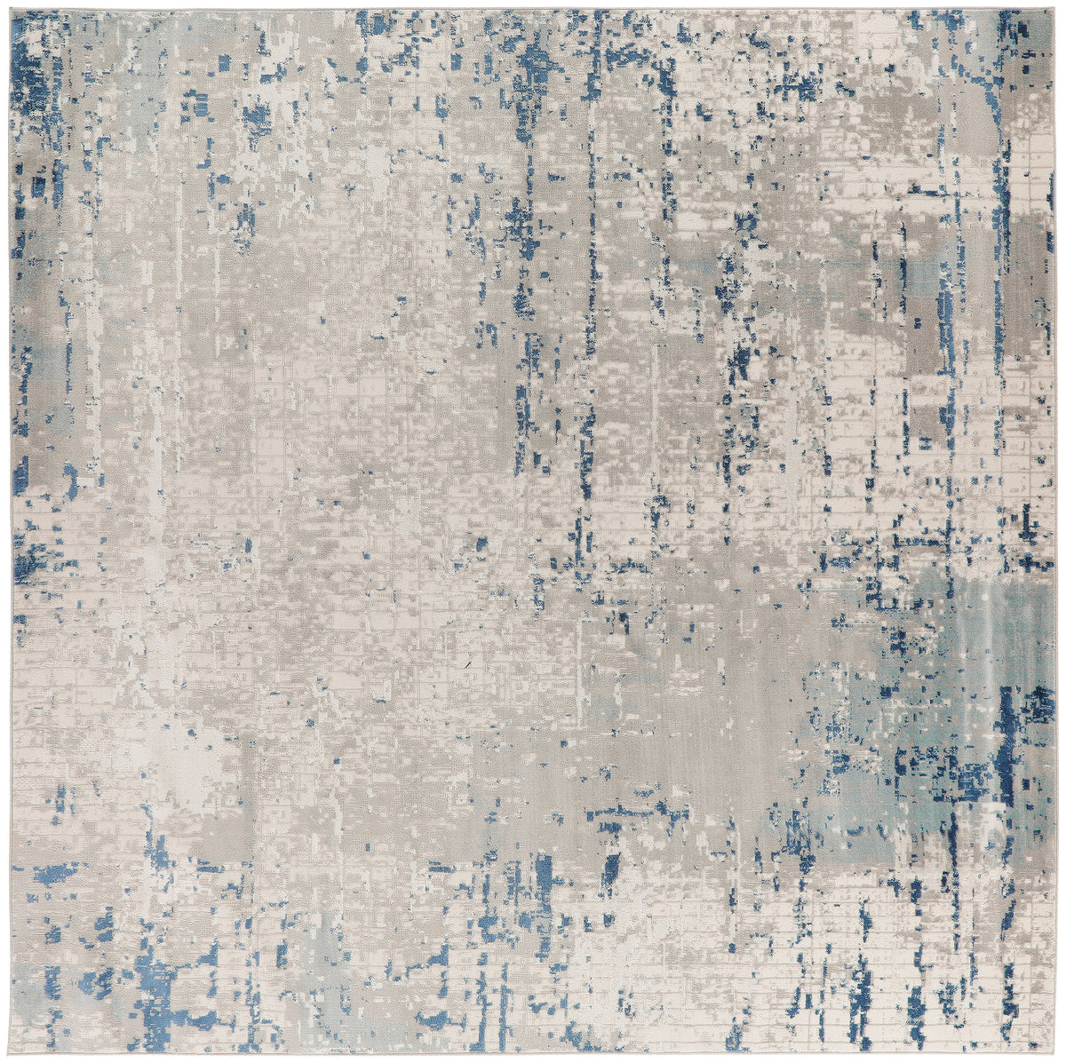 Quarry QUA01 Ivory Grey Blue Rug