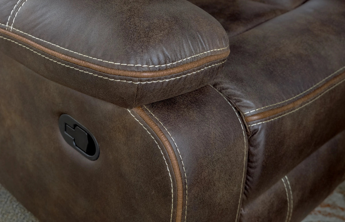 Jessie James Swivel Gliding Recliner Chocolate Brown