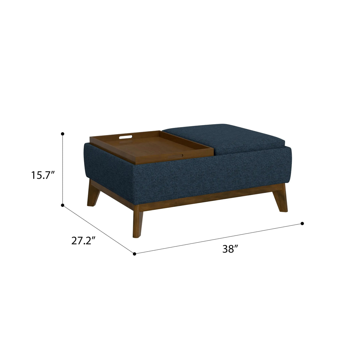 Aria Reversible Tray Ottoman Navy Storm