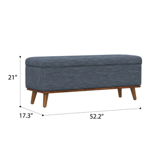 Rory Storage Ottoman Blue Heron