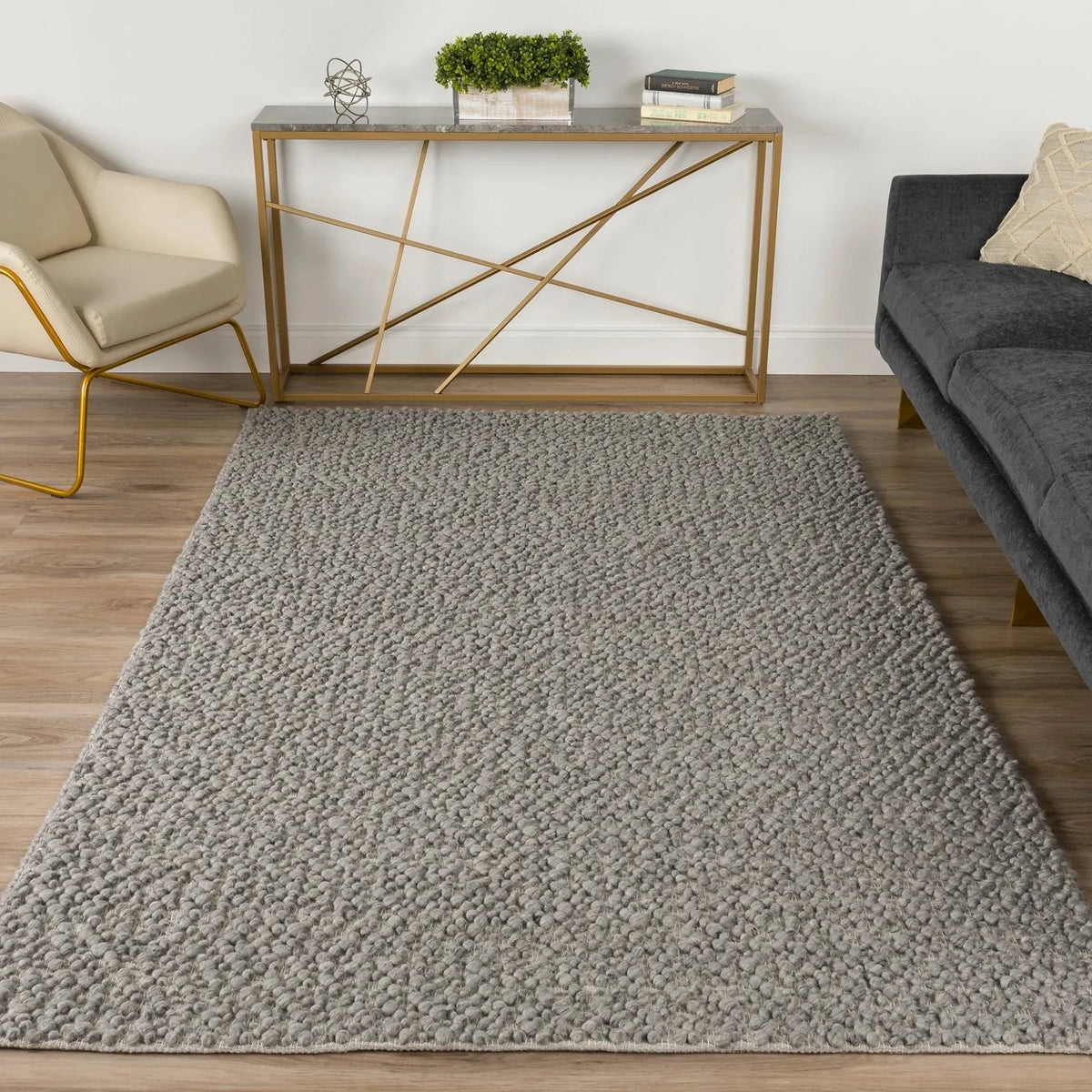 Gorbea GR1 Pewter Rug
