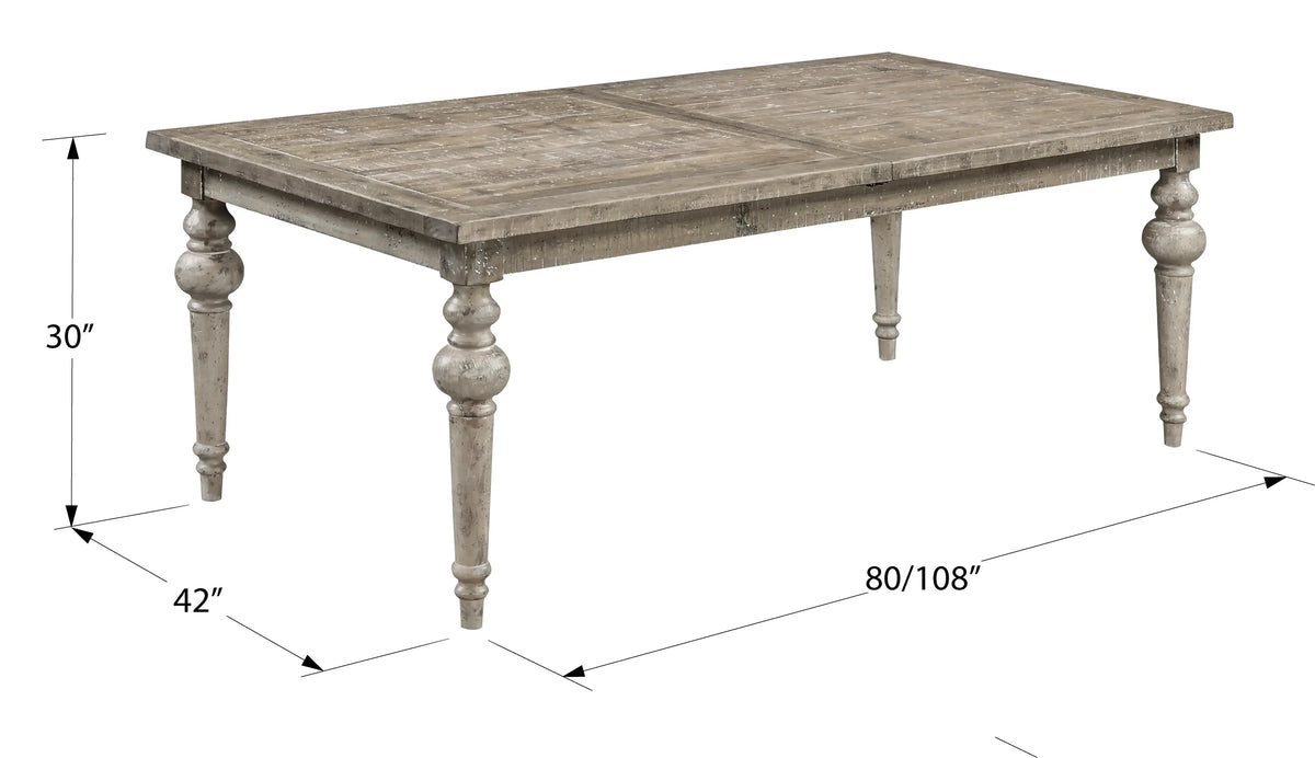Interlude Butterfly Leaf Dining Table Sandstone Buff
