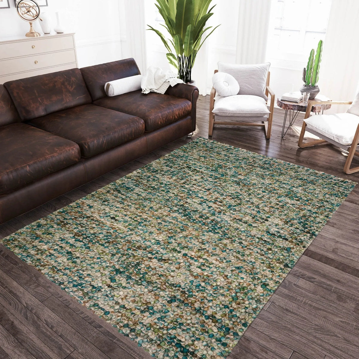 Hanu HU1 Teal Rug - Rug & Home