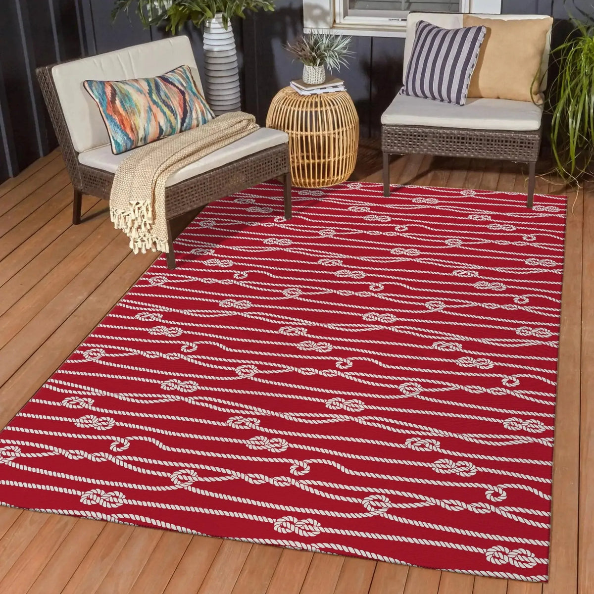 Harbor HA7 Red Rug - Rug & Home