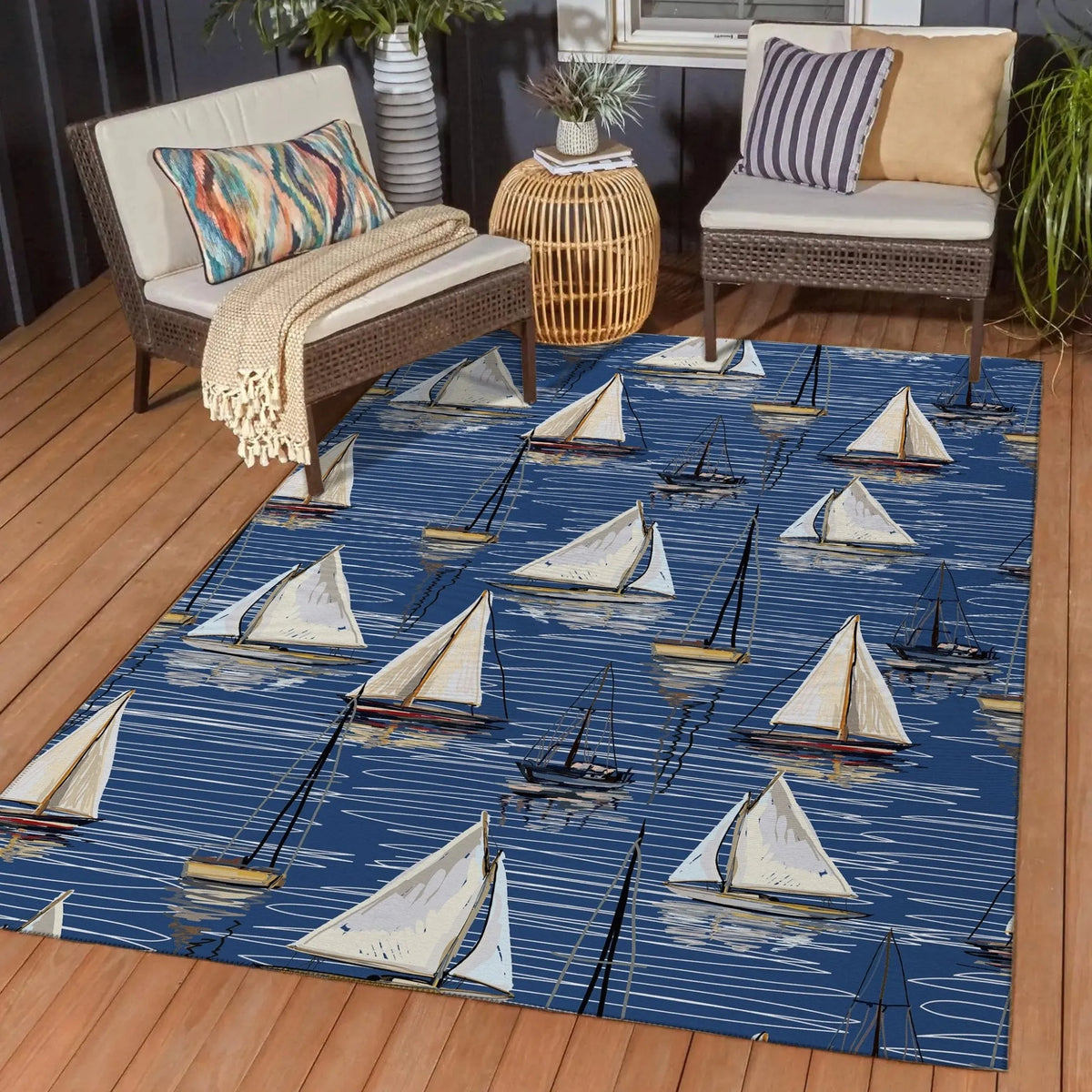 Harbor HA8 Navy Rug - Rug & Home