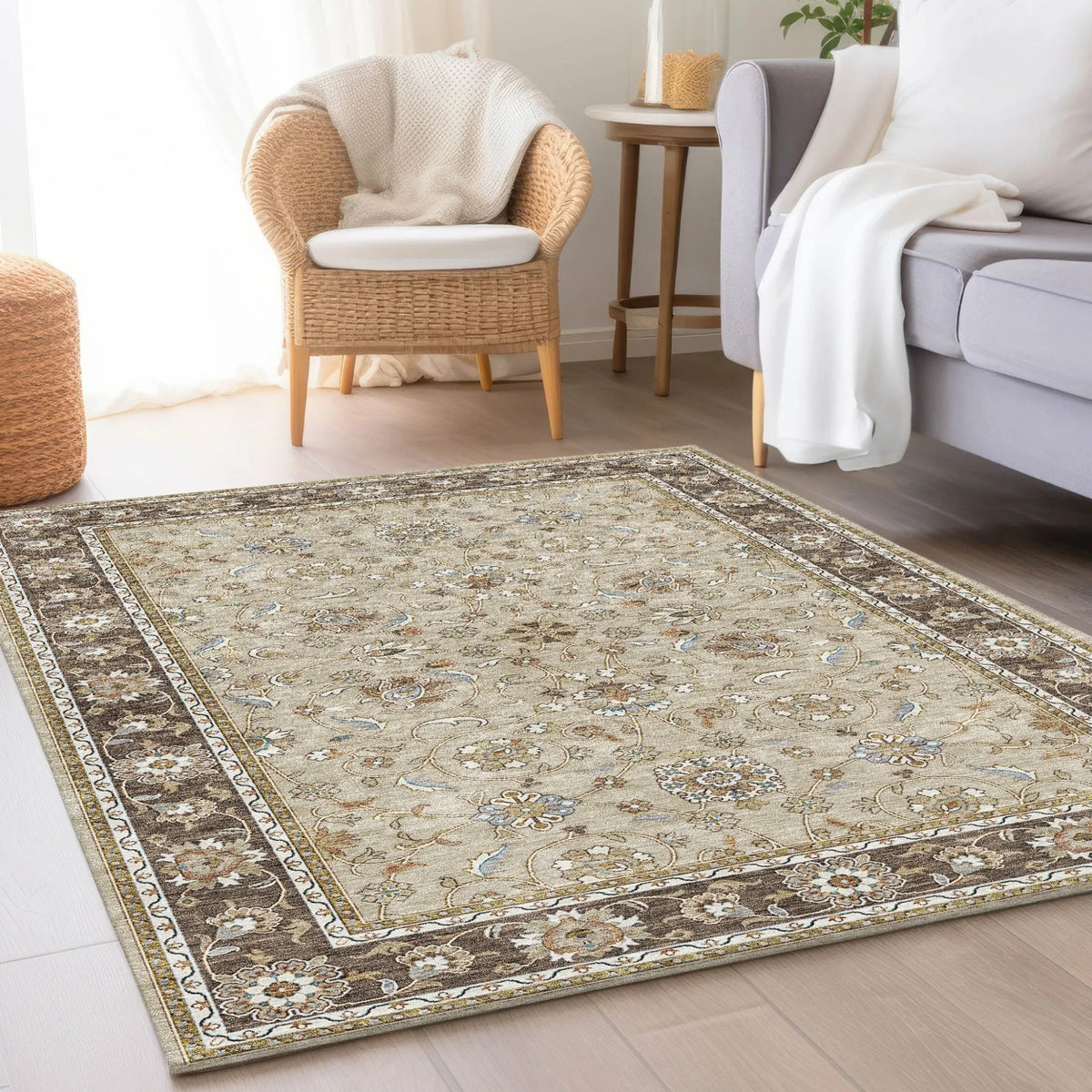 Hatay HY1 Beige Rug - Rug & Home